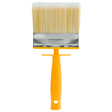 Coral Essentials Block Paint Brush with Synthetic Paintbrush Head for Sheds Fences or Paste 4 inch